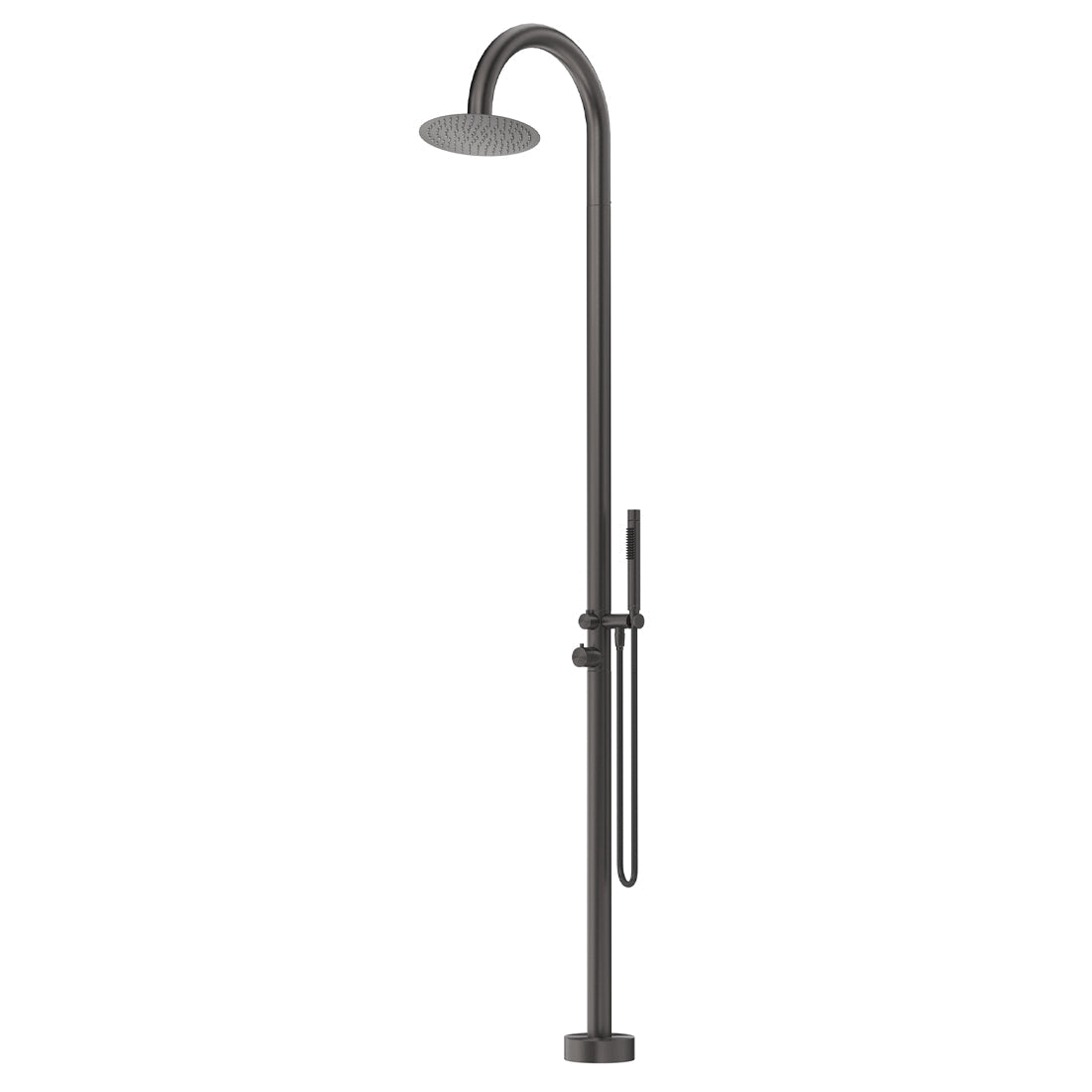 Bella Vista Mica Gooseneck Freestanding Outdoor Shower Gunmetal