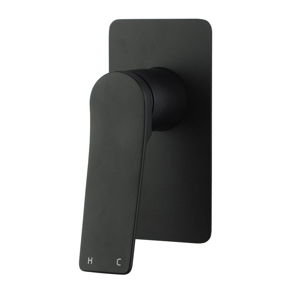 Square Black Built-in Shower Mixer(Brass)