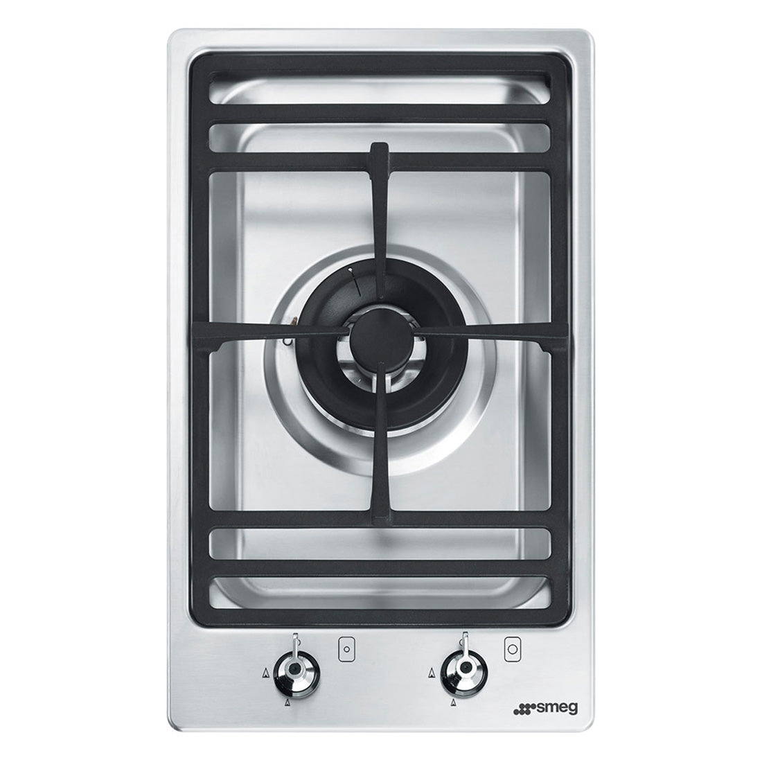 Smeg Classic Domino Dual Control Wok Gas Cooktop Stainless Steel 30cm