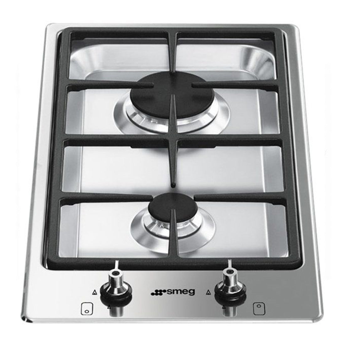 Smeg Classic Domino 2 Burner Gas Cooktop Stainless Steel 30cm