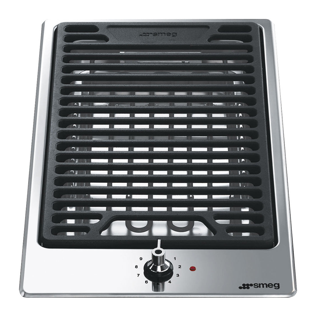 Smeg Classic Domino Electric Barbecue Stainless Steel 30cm
