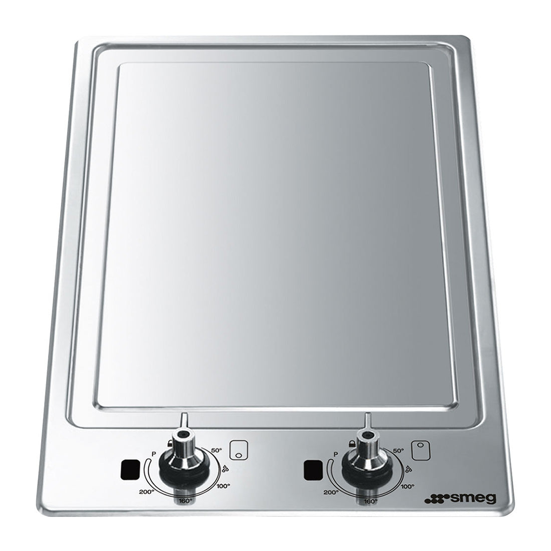 Smeg Classic Domino Teppanyaki Induction Cooktop Stainless Steel 30cm