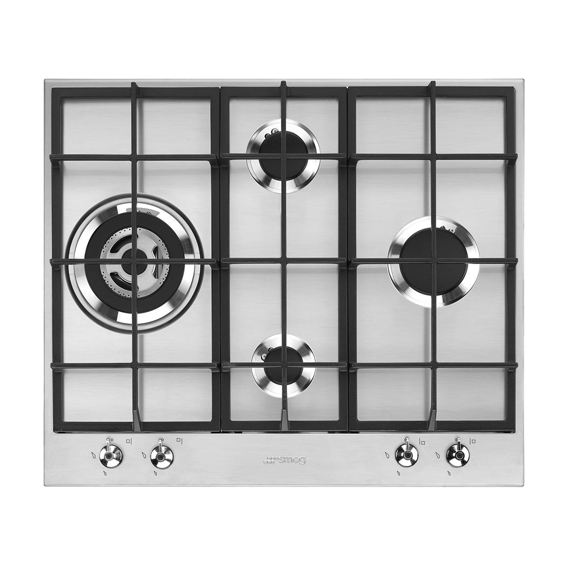Smeg Classic 4 Burner Gas Cooktop Stainless Steel 60cm