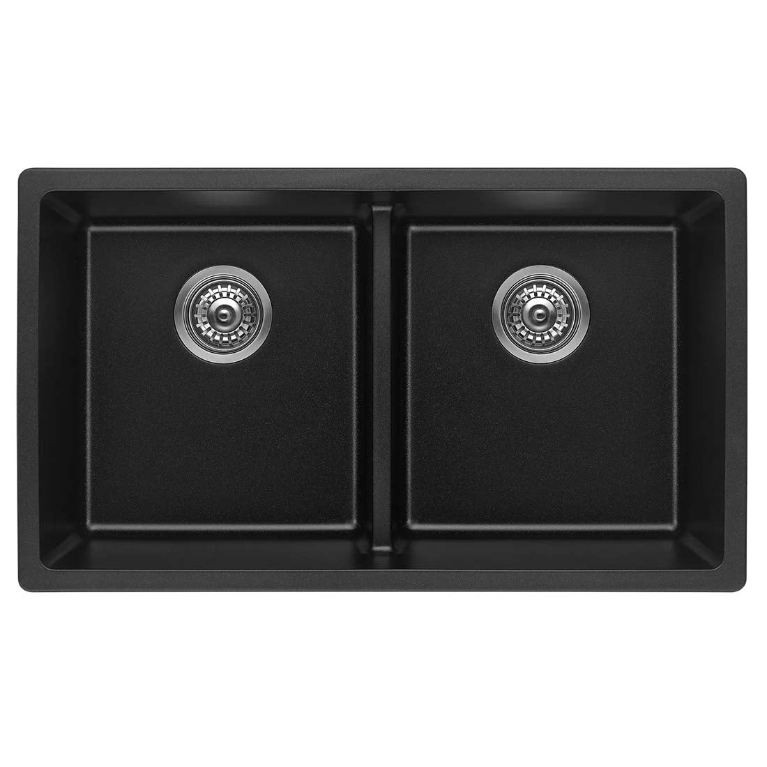 Bella Vista Fomos Sink 790 x 460mm Double Bowl Sink Black