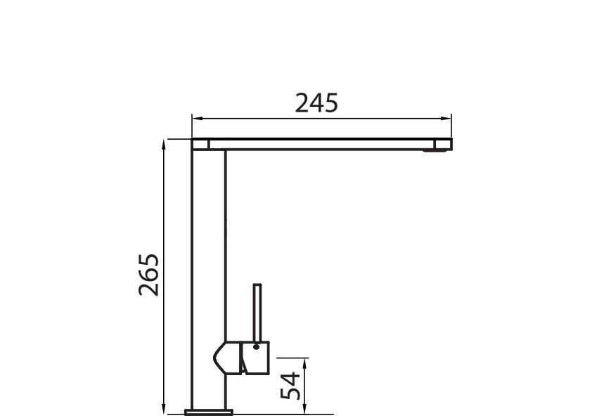 Essente 316 Stainless Steel Right Angle Mixer