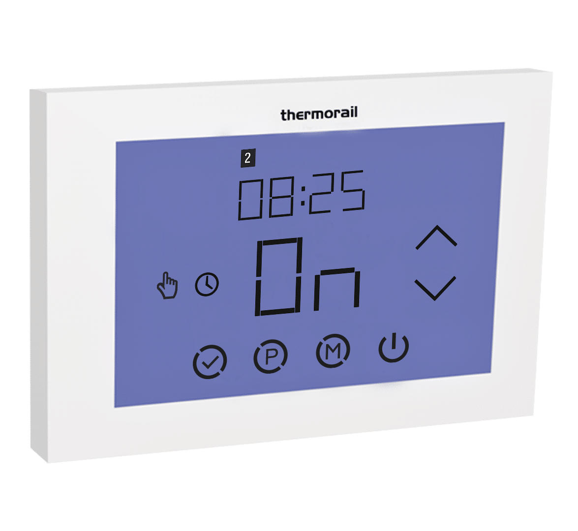 Thermorail Landscape Touch Screen 7 Day Timer - White
