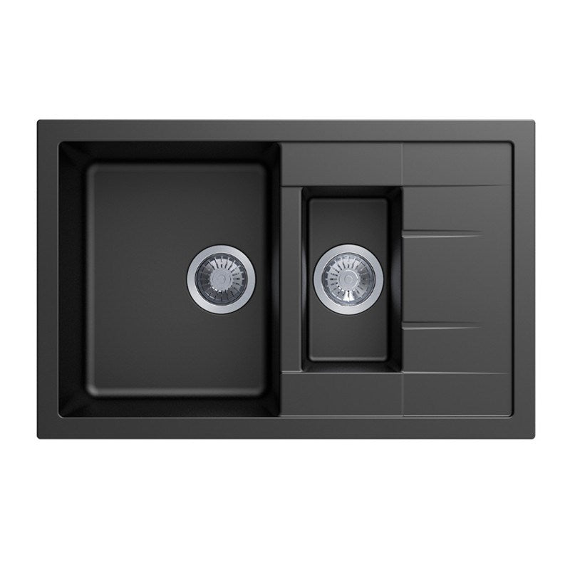 Carysil Mozzard Black 1 and 1/4 Granite Kitchen Sink 780*500mm