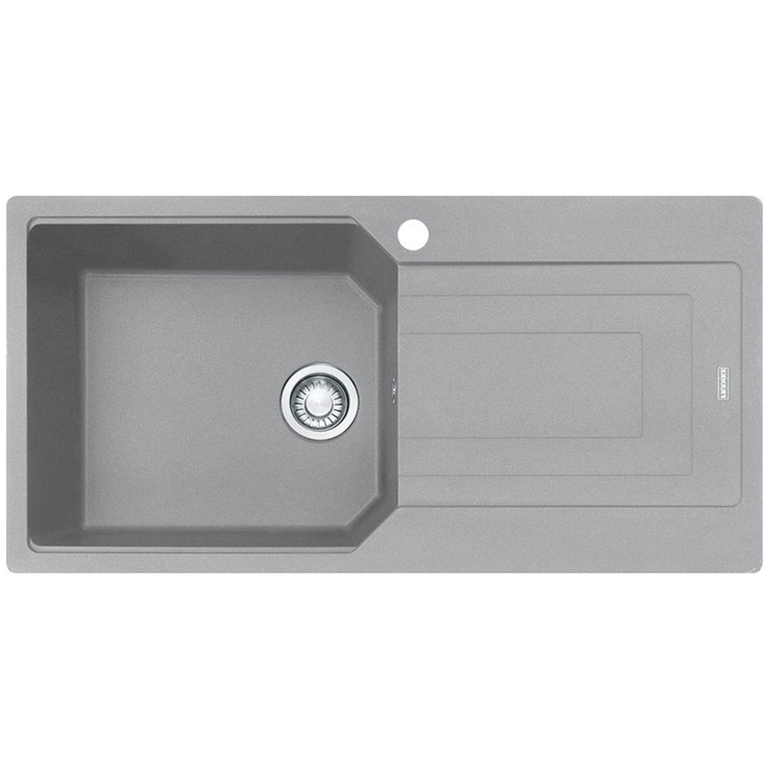 Franke Urban Fragranite Stone Grey Right Hand Single Bowl Sink with Drainer Kit