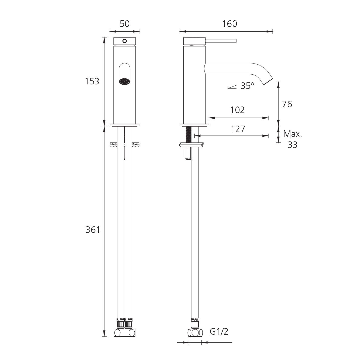 Venice Curved Basin Mixer