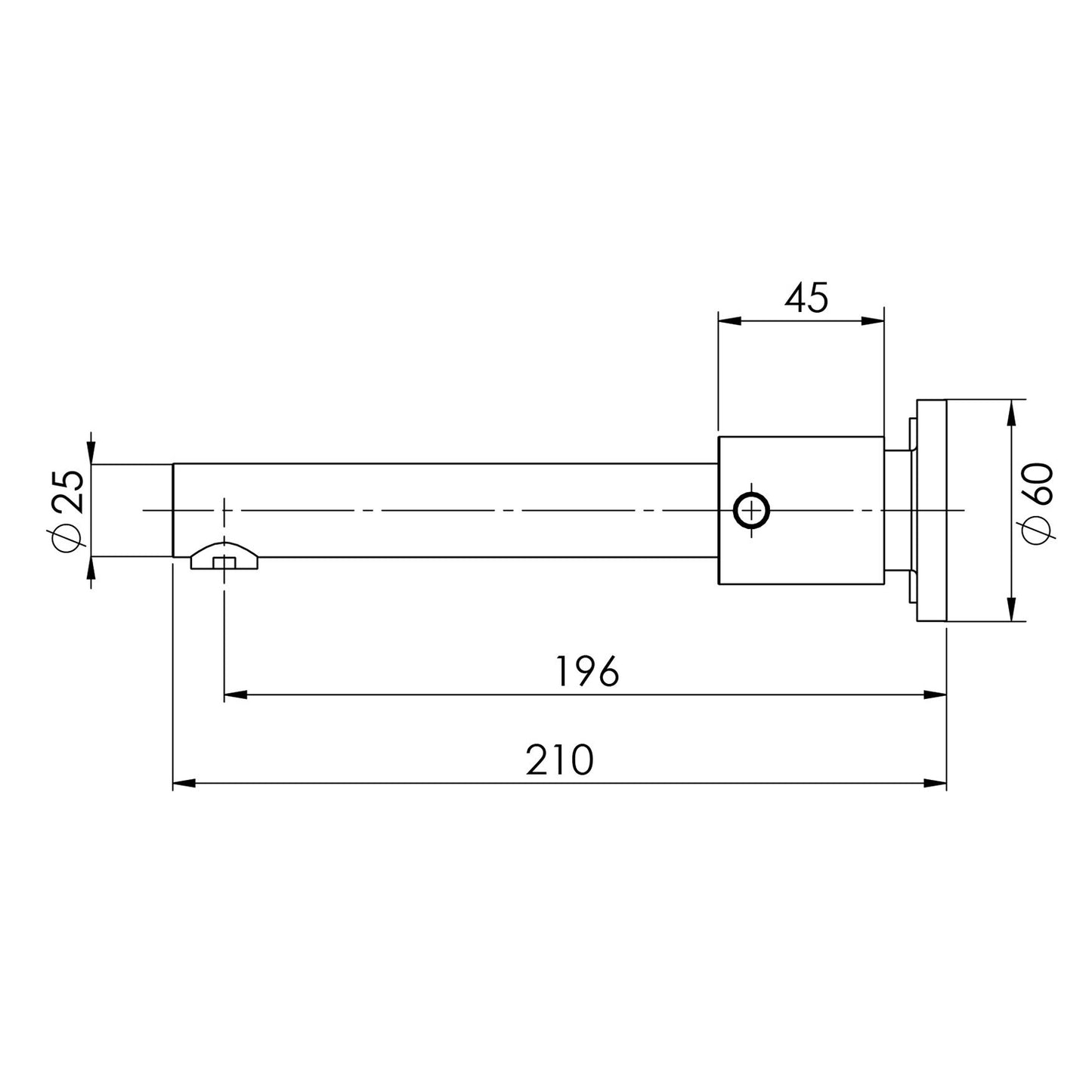 Vivid Pin Lever Bath Set 200mm 15mm Extended Spindles