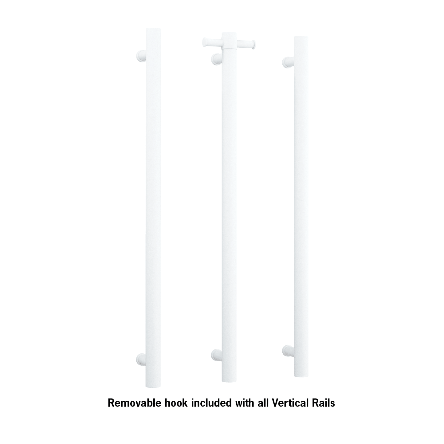 Thermorail Straight/Round 12Volt Vertical Bar 900x142x100mm 26Watts With Optional Hook