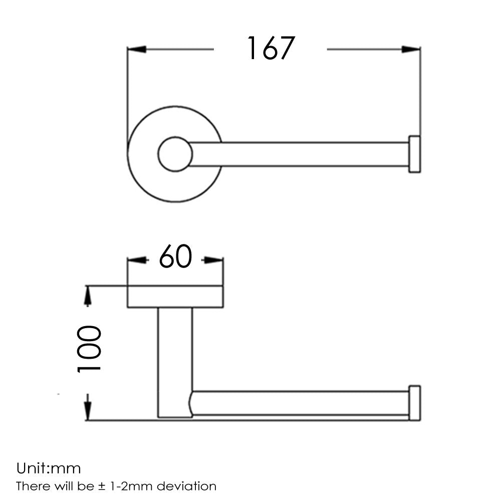 Norico Pentro Gun Metal Grey Toilet Roll Holder