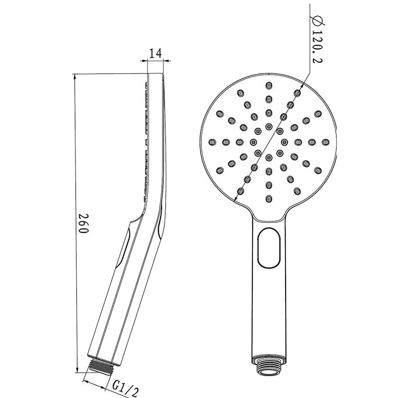 Norico Pentro Round 3 Functions Chrome Hand Shower Spray