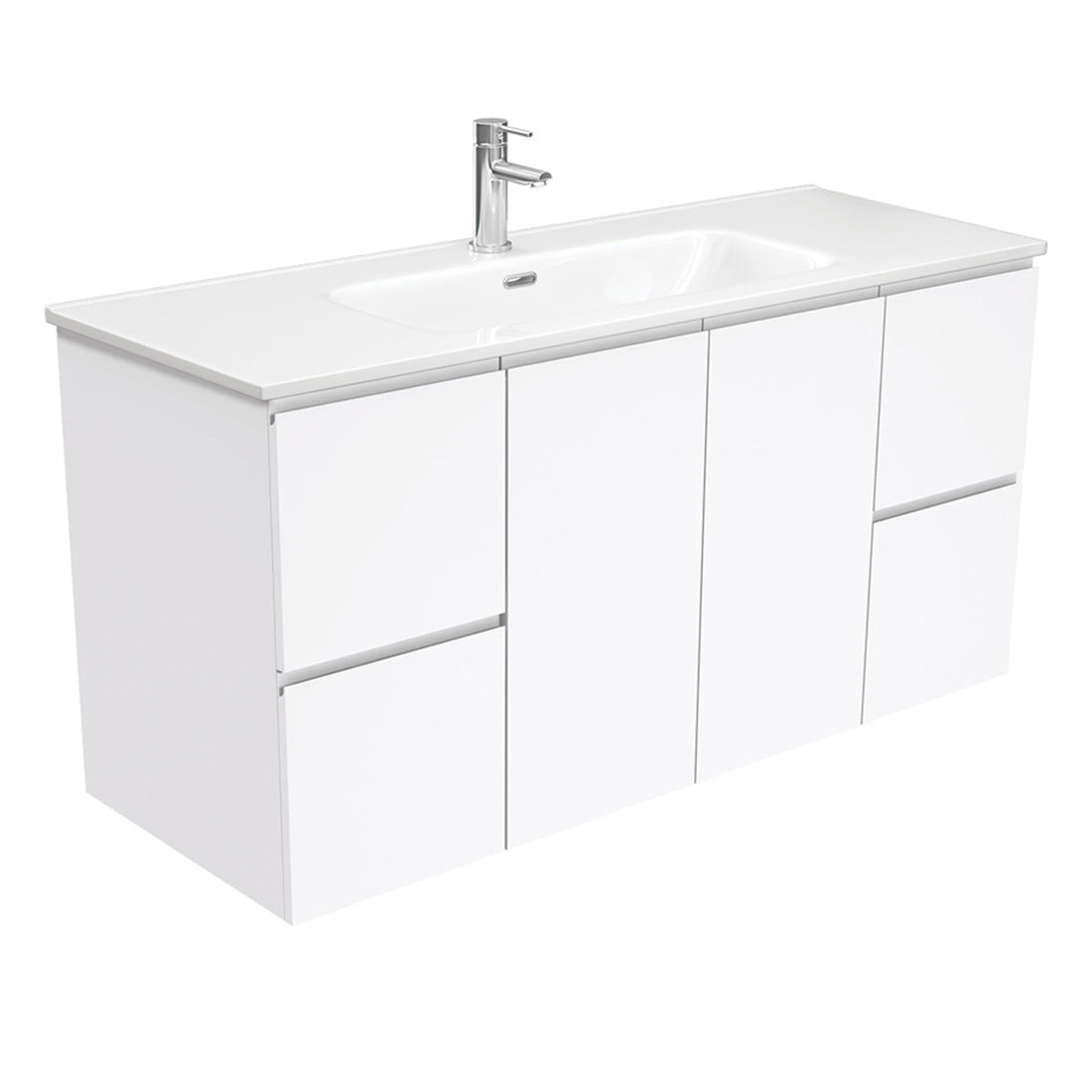 Fienza Joli Fingerpull Gloss White 1200 Wall-Hung Vanity
