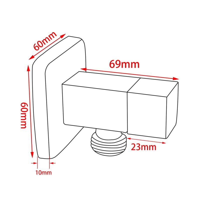 Black Square Brass Washing Machine Taps Set