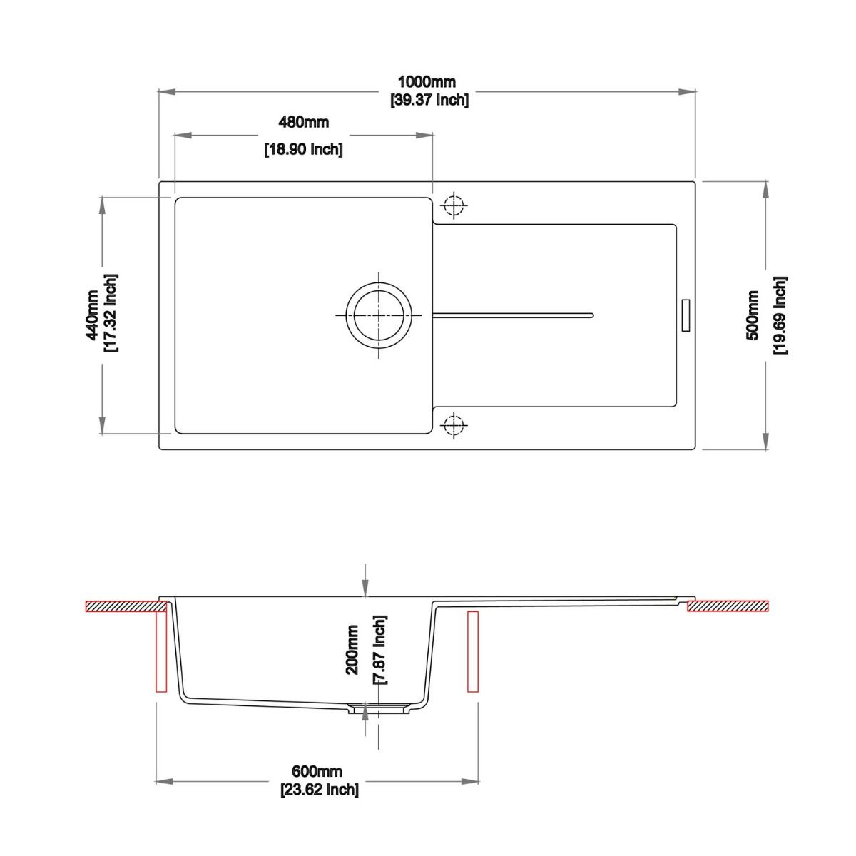Single Bowl Kitchen Sink