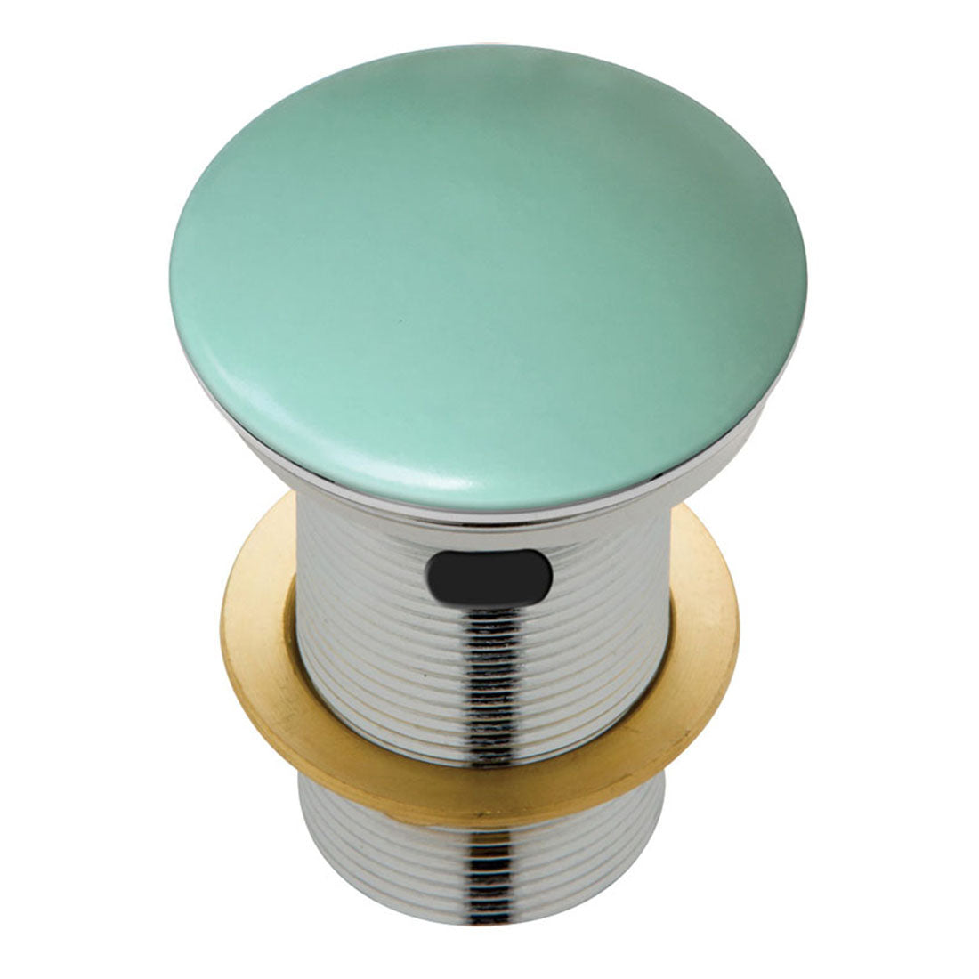 Fienza Ceramic Cap Pop-Up Waste 32mm with Overflow Matte Green
