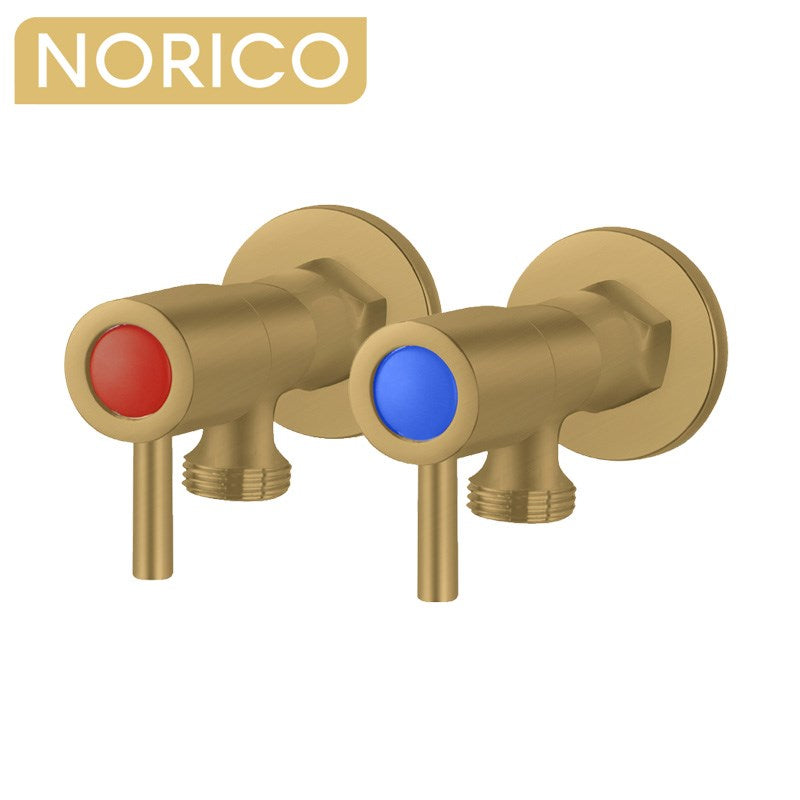 Cavallo Brushed Yellow Gold G 3/4" Washing Machine Taps SET