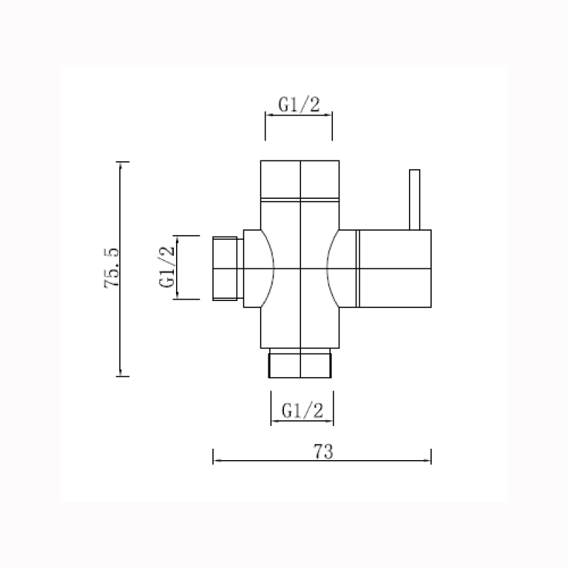 Light Brushed Brass Bidet Diverter