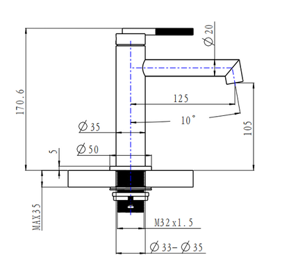 CADDENCE Series Brushed Nickel Basin Mixer