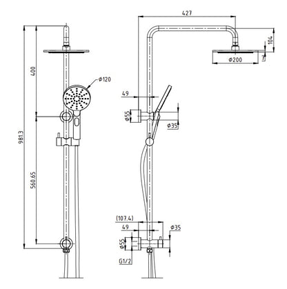 MONDO Multifunction Shower Rail