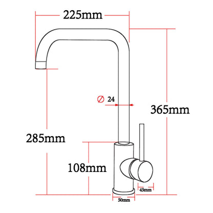 Electroplated Brass Chrome Swivel Spout Kitchen Mixer Tap