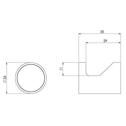 Vivid Slimline Robe Hook