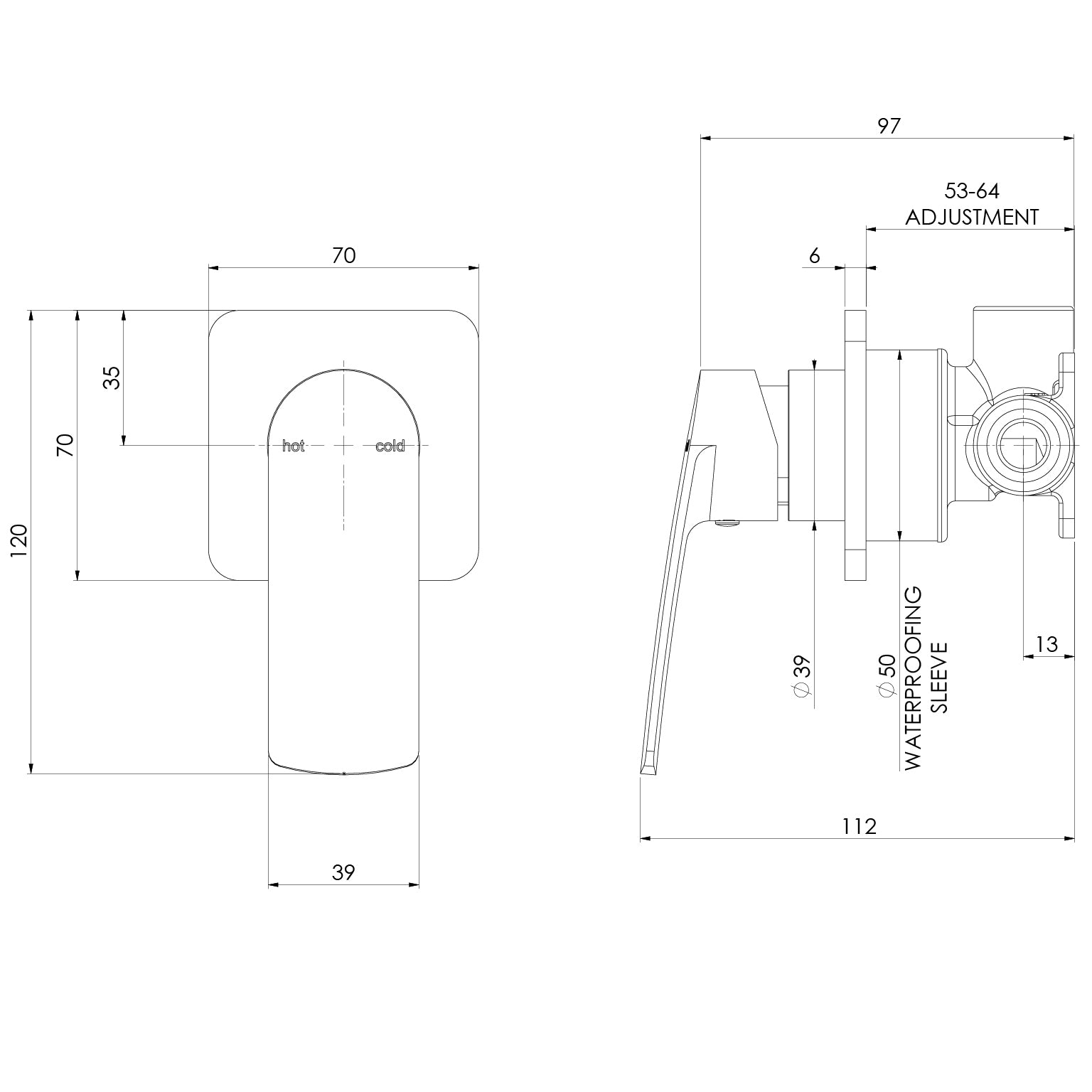 Mekko SwitchMix Shower / Wall Mixer