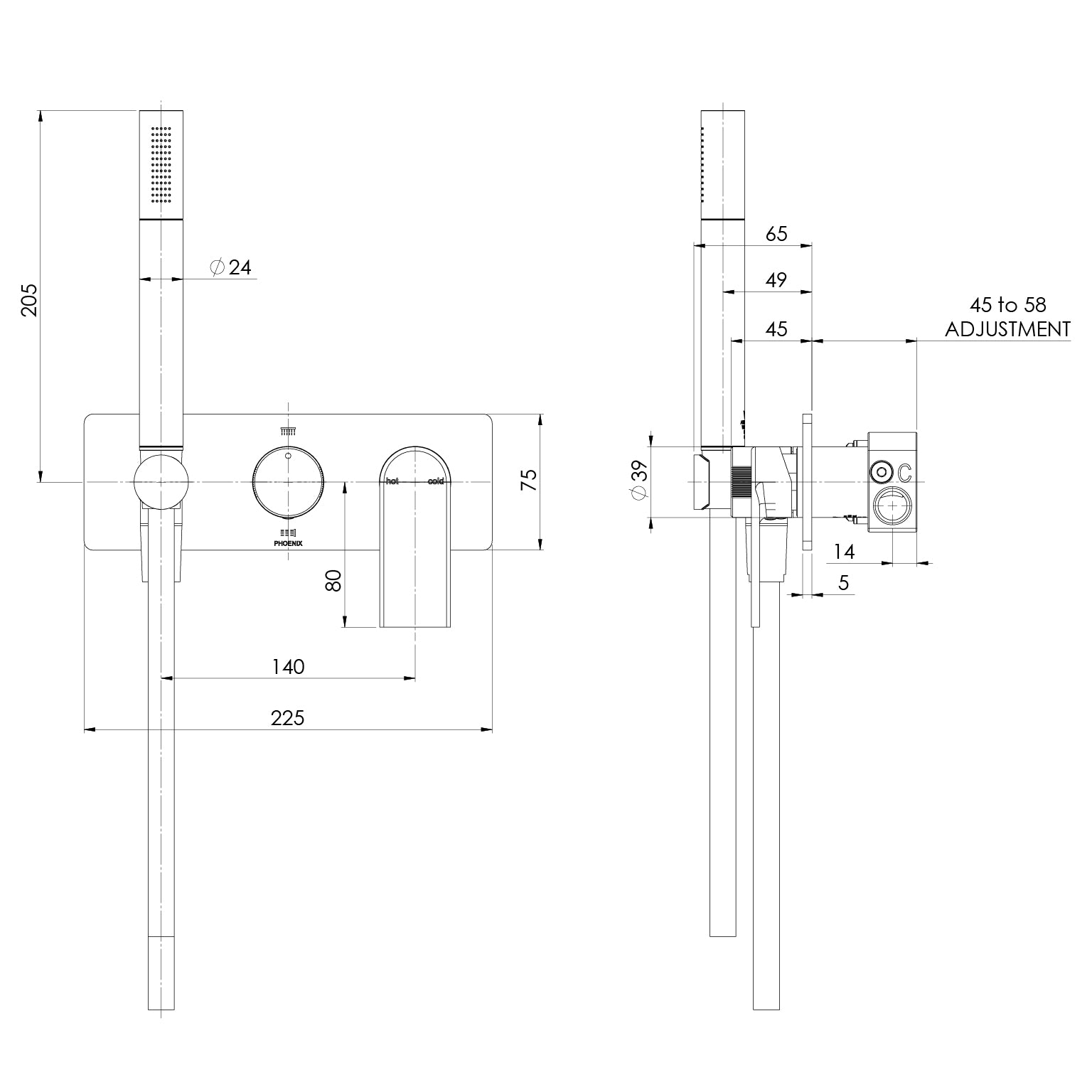 Teel Wall Shower System