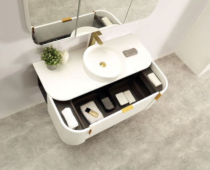 Carysil Forma 1200MM Wall Hung White Side Drawer Vanities