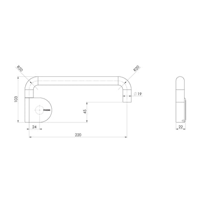 Designer Swivel Bath Outlet 230mm Round