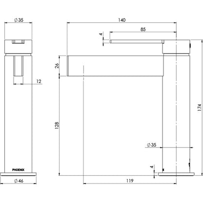 Lexi MKII Basin Mixer