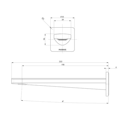 Enviro316 Wall Basin / Bath Outlet 200mm