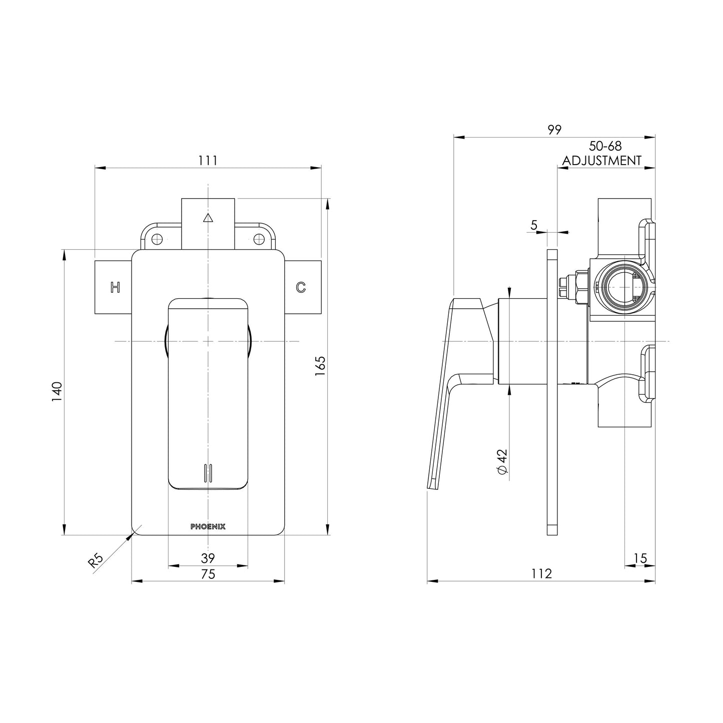 Enviro316 Shower / Wall Mixer
