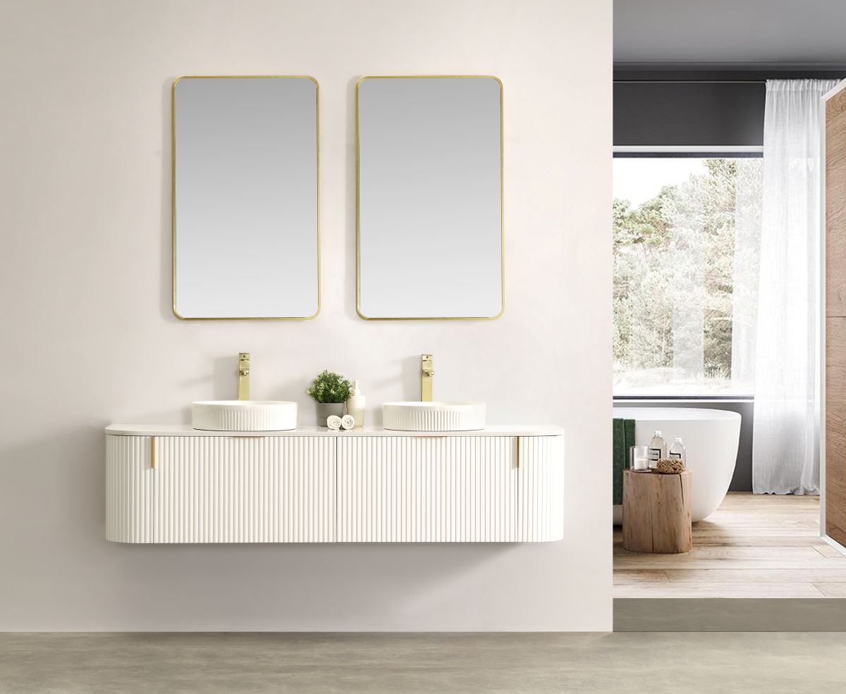 Carysil Forma 1800MM Wall Hung White Side Drawer Vanities