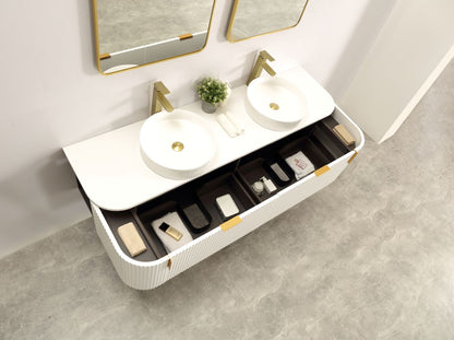 Carysil Forma 1800MM Wall Hung White Side Drawer Vanities