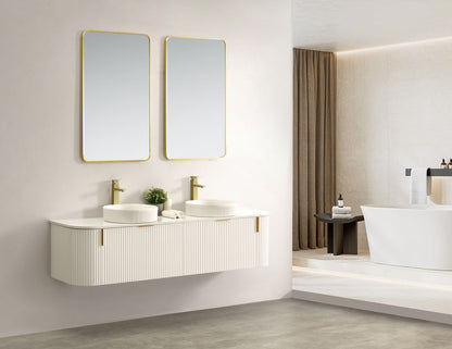 Carysil Forma 1800MM Wall Hung White Side Drawer Vanities