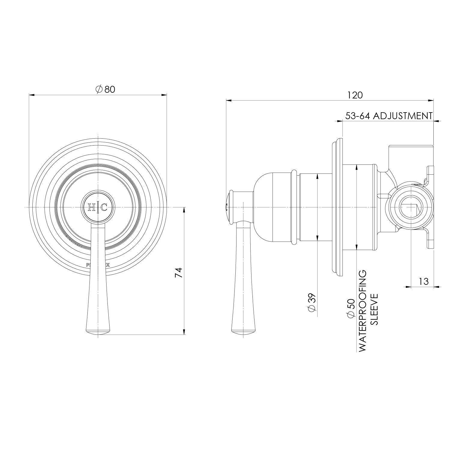 Cromford SwitchMix Shower / Wall Mixer
