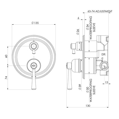 Cromford SwitchMix Shower / Bath Diverter Mixer