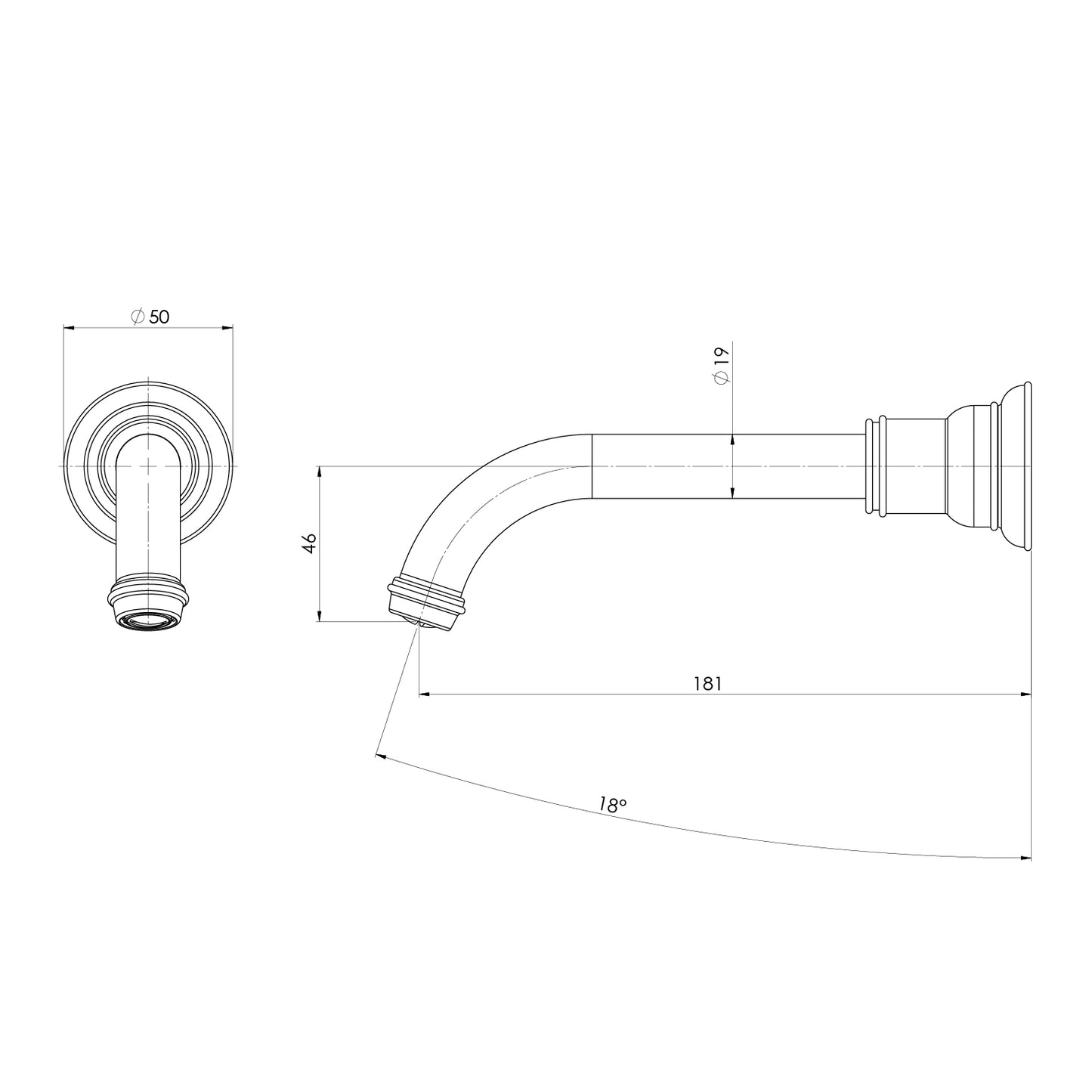 Cromford Wall Basin / Bath Outlet