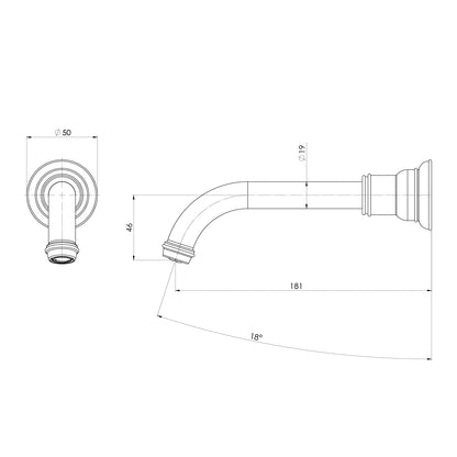Cromford Wall Basin / Bath Outlet