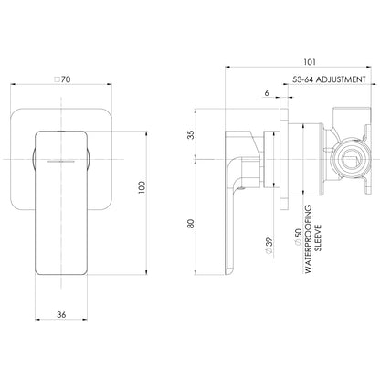 Gloss MKII SwitchMix Shower / Wall Mixer