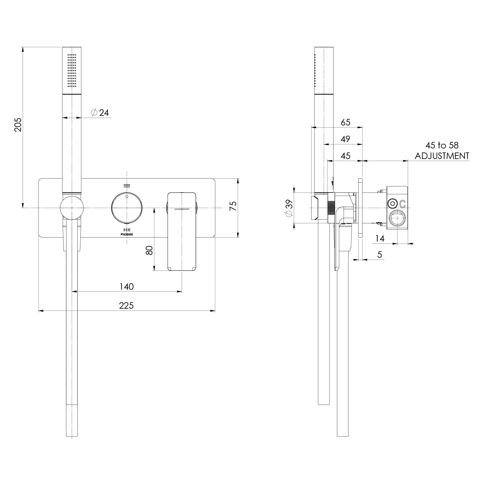 Gloss MKII Wall Shower System