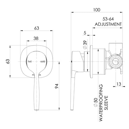 Vask SwitchMix Shower / Wall Mixer
