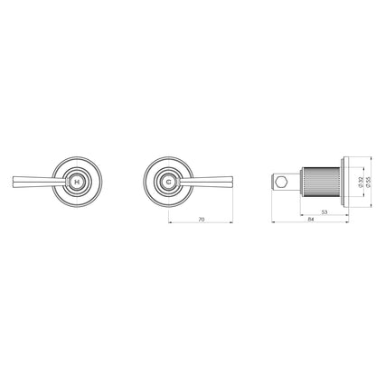 Wiltern Wall Top Assemblies 15mm Extended Spindles