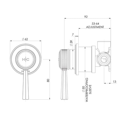 Wiltern SwitchMix Shower / Wall Mixer Fit-Off Kit