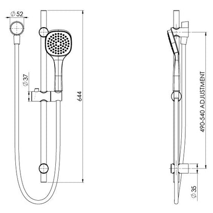 Teva Rail Shower