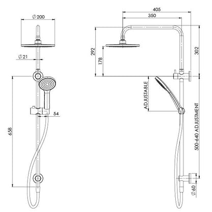 Pina Twin Shower