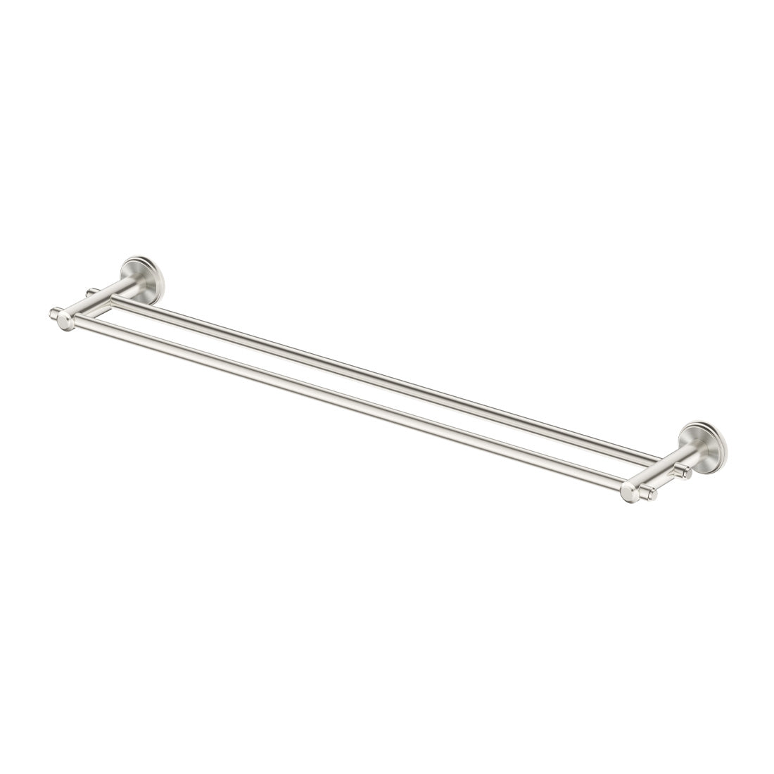 Bella Vista Mica Heritage Double Towel Rail 600mm Brushed Nickel