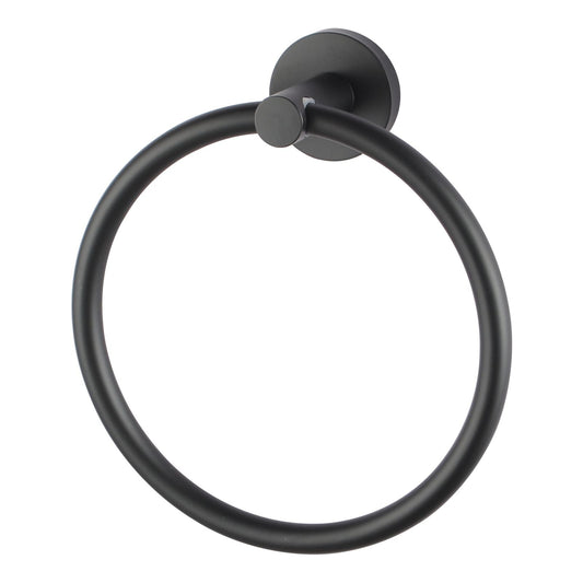 Round Black Hand Towel Ring